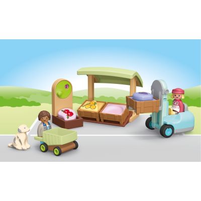 Playmobil Junior Bio Marché avec chariot élévateur