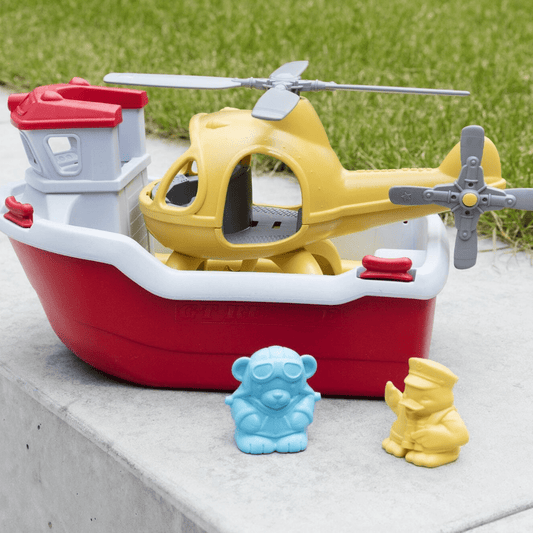 Green Toys Reddingsboot met helicopter